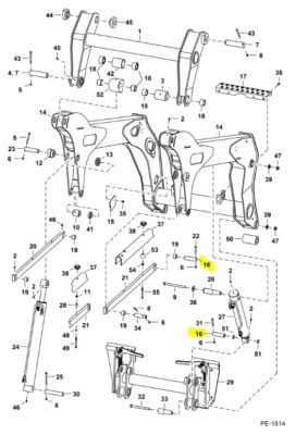 Bolt prindere link-sasiu Bobcat S175