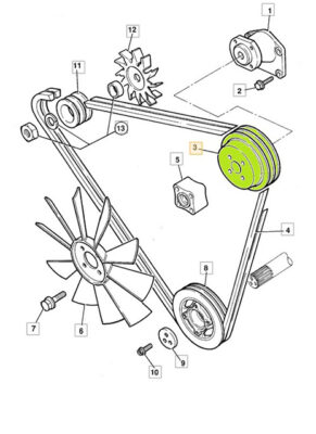 Fulie de ventilator Perkins RE -1