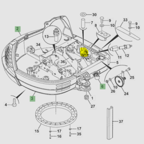 Simering bolt cilindru rotire JCB 65R-1