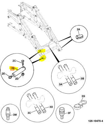 Bolt link-cupa fata buldoexcavator JCB 4DX