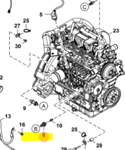 Senzor presiune ulei motor Bobcat S130