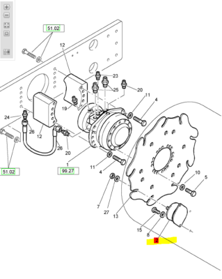 Tampon cilindru vibrare Bomag BW124