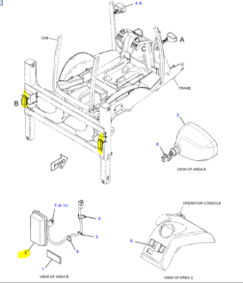 Ansamblu dispersor lampa spate Caterpillar 424D