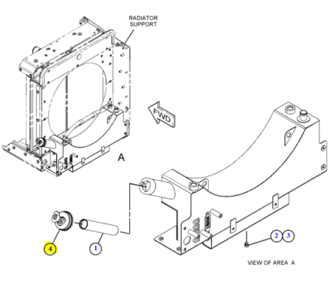 Buson rezervor combustibil Caterpillar 416E