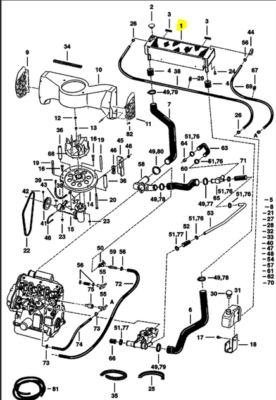 Radiator miniincarcator Bobcat 653