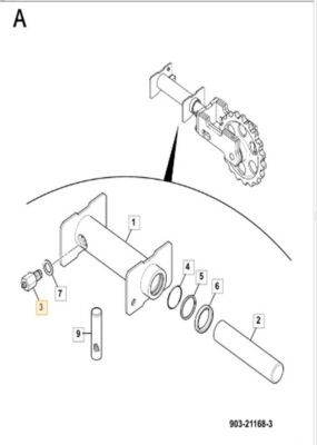 Supapa gresare intinzator senila Jcb 48Z