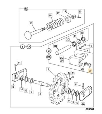 Supapa gresare intinzator senila Jcb 90Z