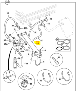 Butelie incarcata cilindru hidraulic ridicare JCB 4C