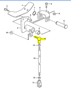 Articulatie sferica pedala telescopare brat buldoexcavator Volvo BL60